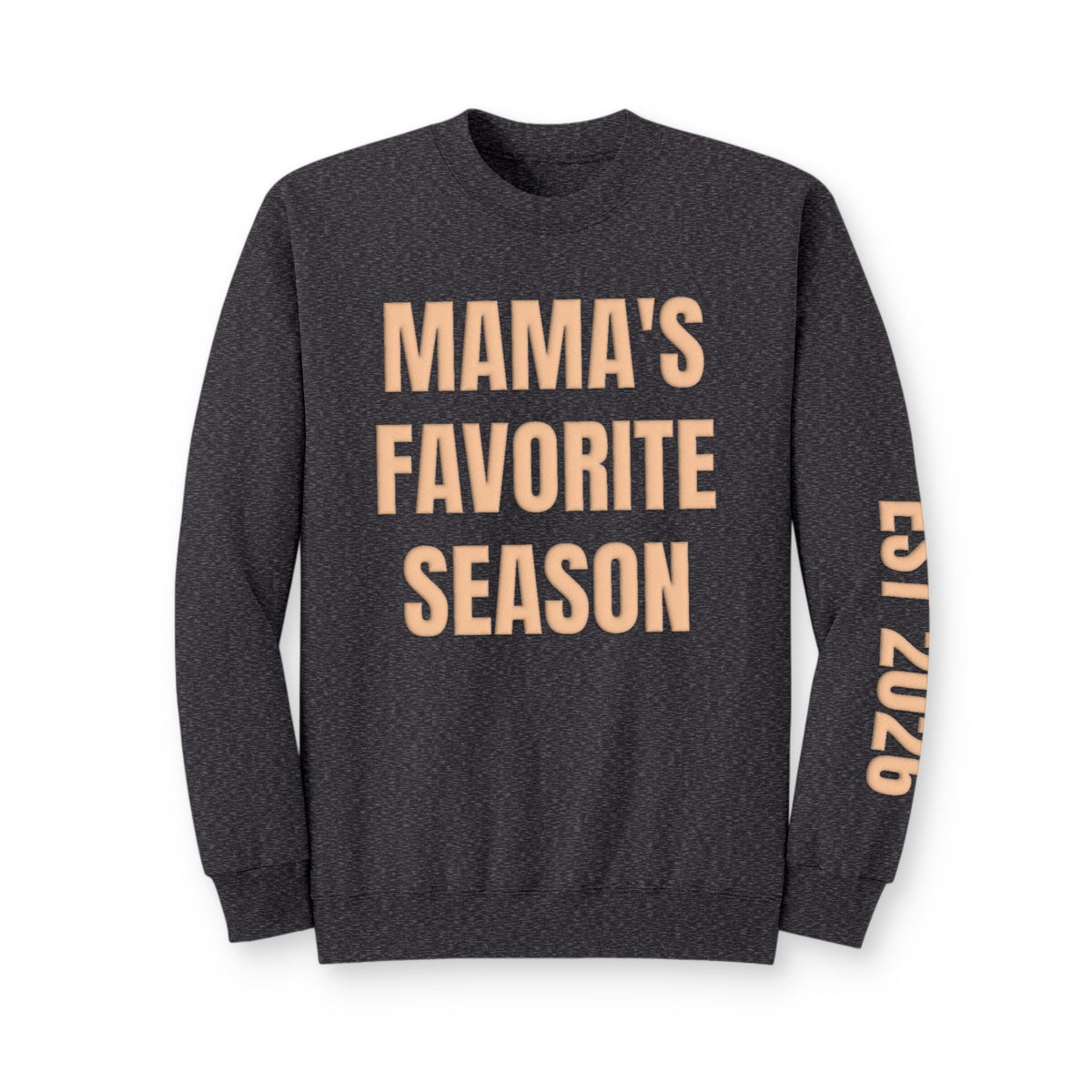 Personalized Hunting Mama Sweatshirt, Mama's Favorite Season, Hunter Orange Puff Sweatshirt, Custom Hunting Mom Gift
