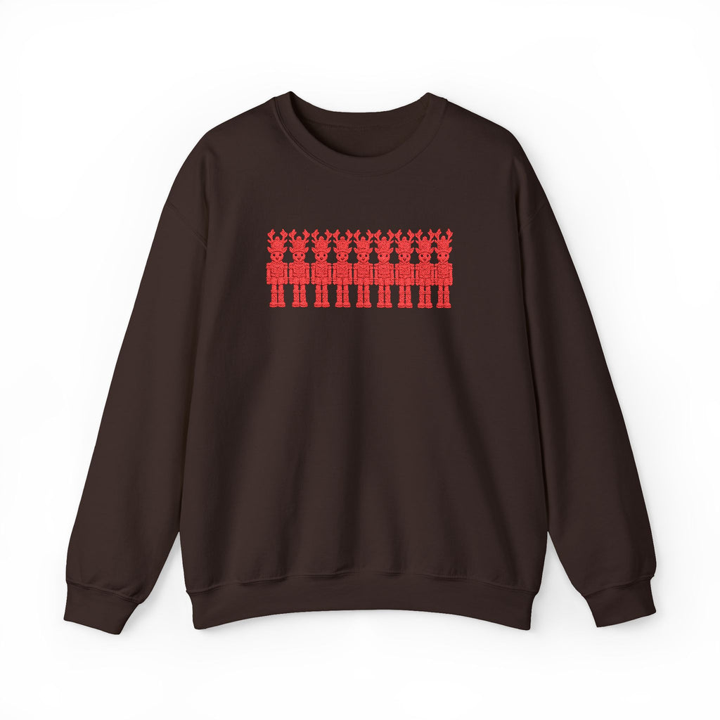 Red Nutcracker Christmas Sweatshirt | Embroidered Holiday Crewneck