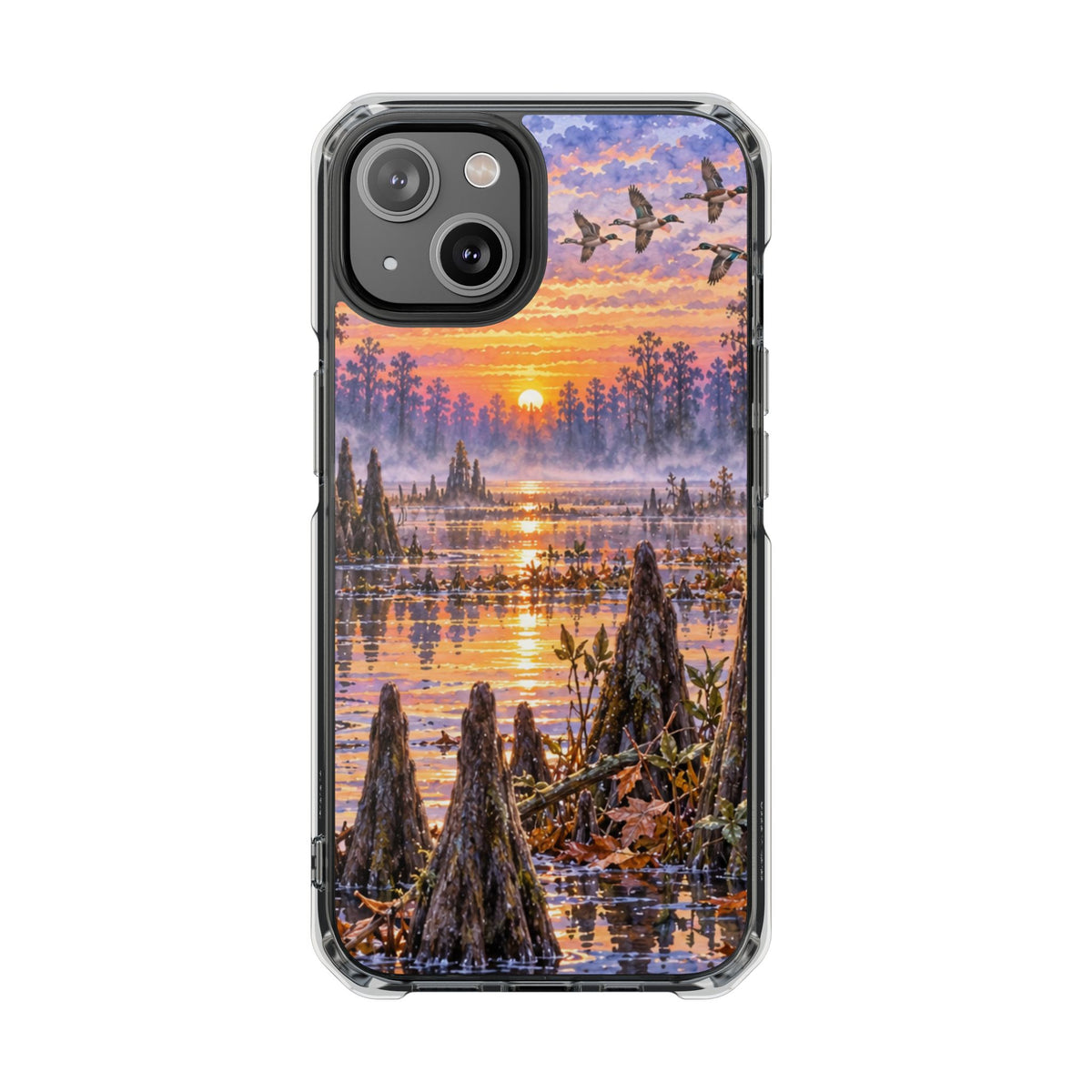 Clear Magnetic Phone Case — Duck swamp