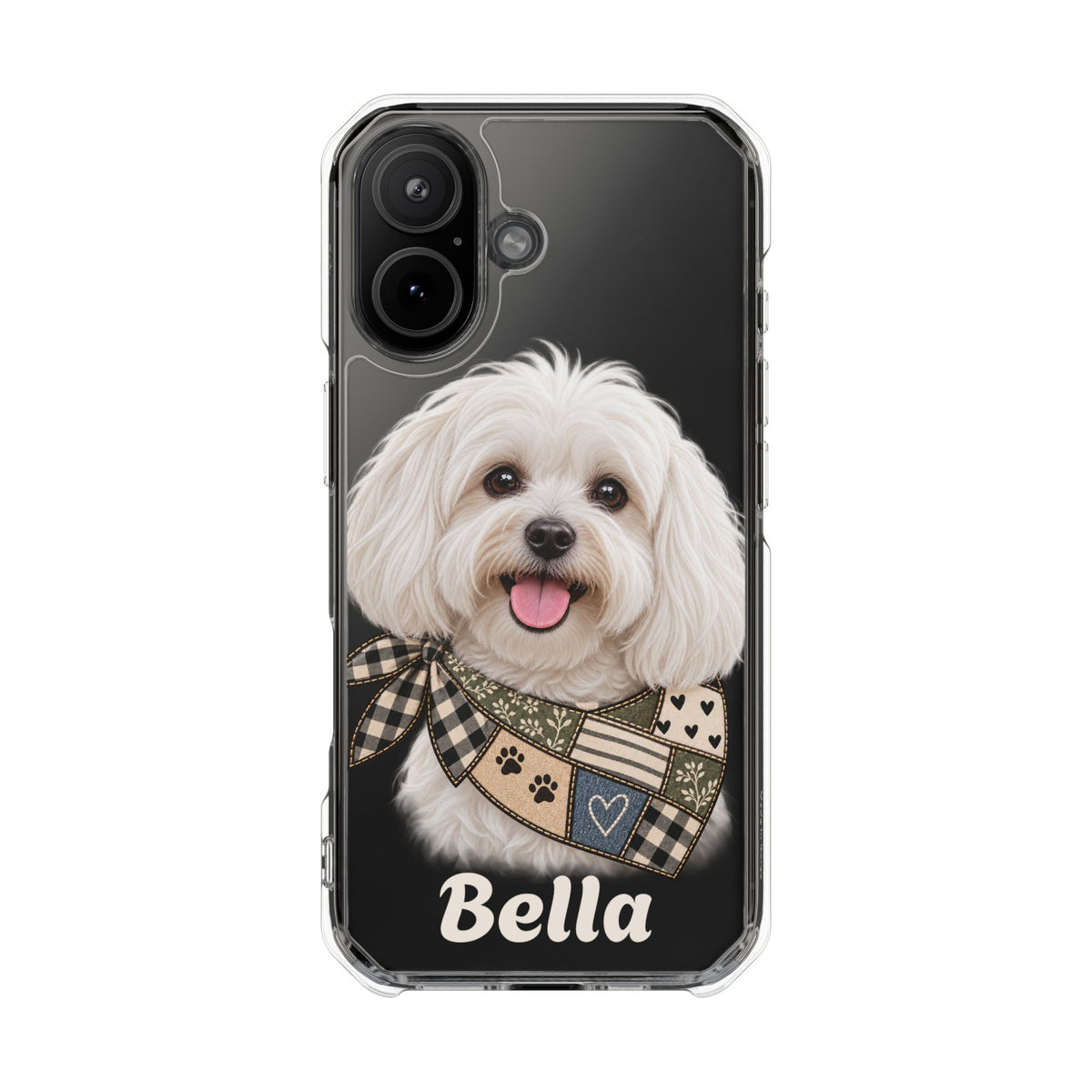 Clear Magnetic Phone Case — Maltese Personalized