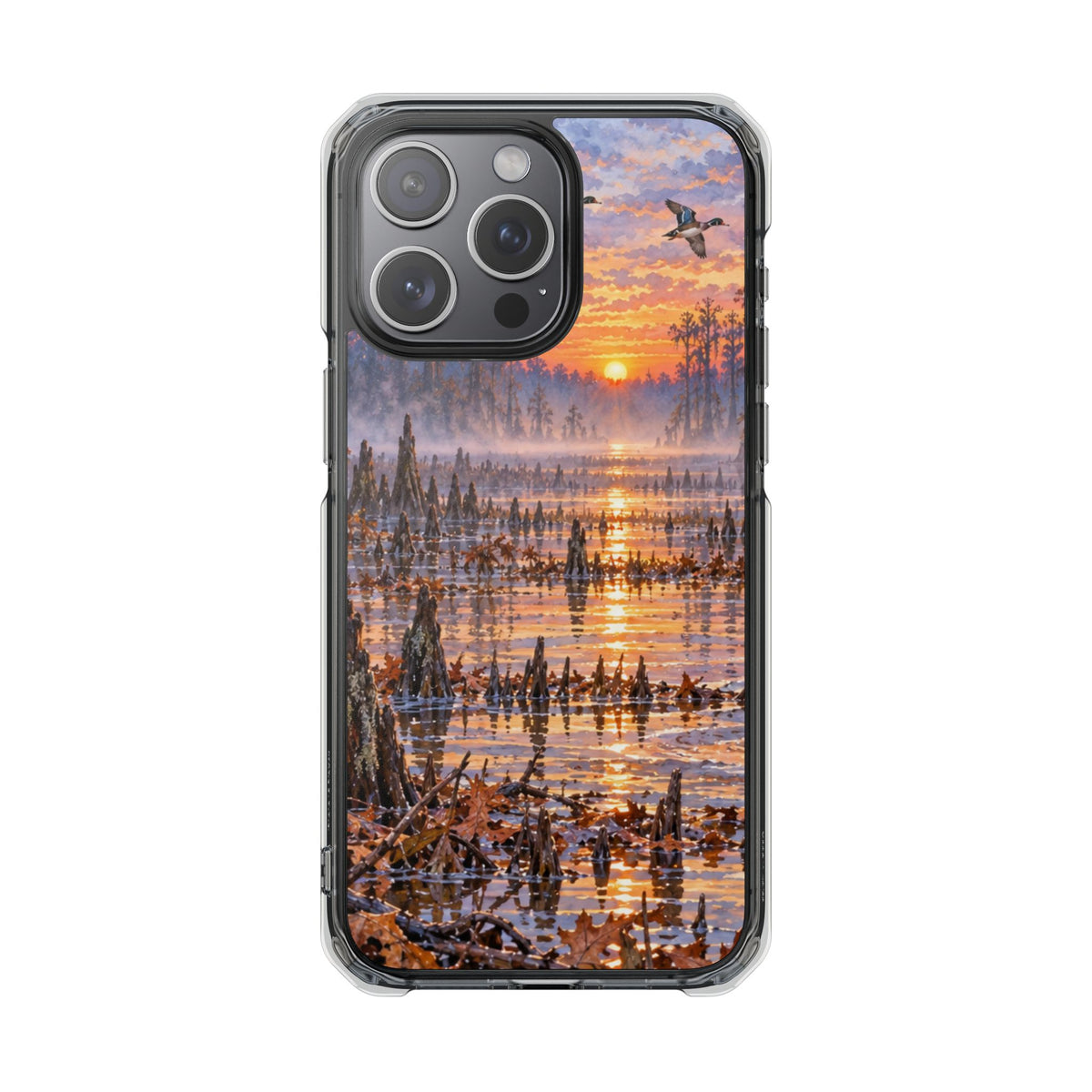 Clear Magnetic Phone Case — Duck swamp