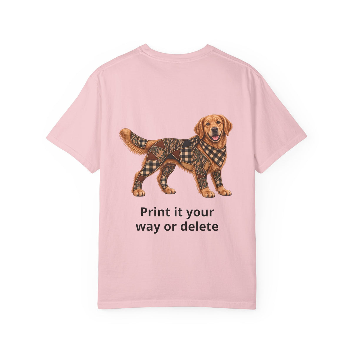 Faux Patchwork Golden Retriever Shirt, Full Body Golden Retriever Hunting Long Sleeve, Arkansas Hunter Gift