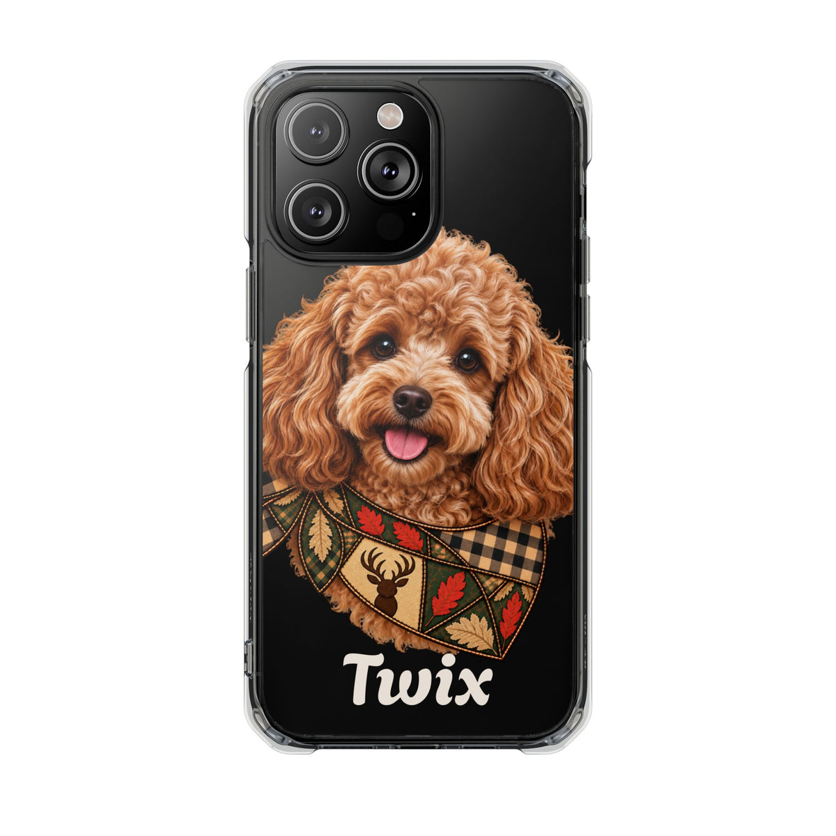 Clear Magnetic Phone Case — Poodle/Your Pet Personalized