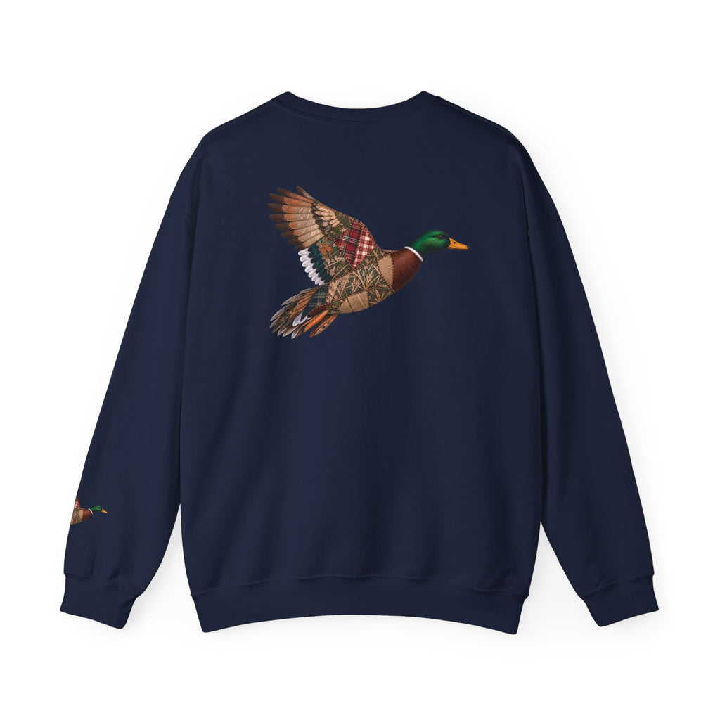 Faux Patchwork Mallard Duck Shirt, Duck Hunting Tee, Rustic Duck Hunter Gift