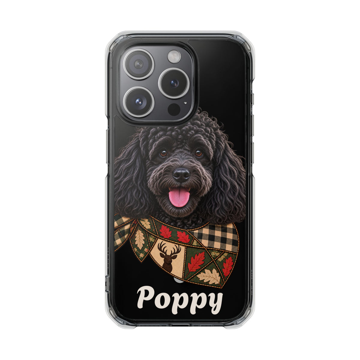 Clear Magnetic Phone Case — Poodle Personalized