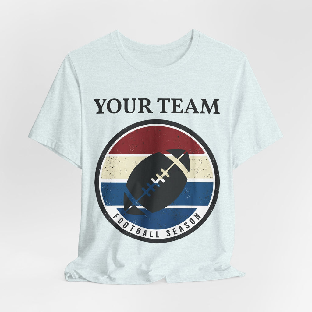 Retro Football Season Tee | Vintage Stripes Grunge Football Shirt