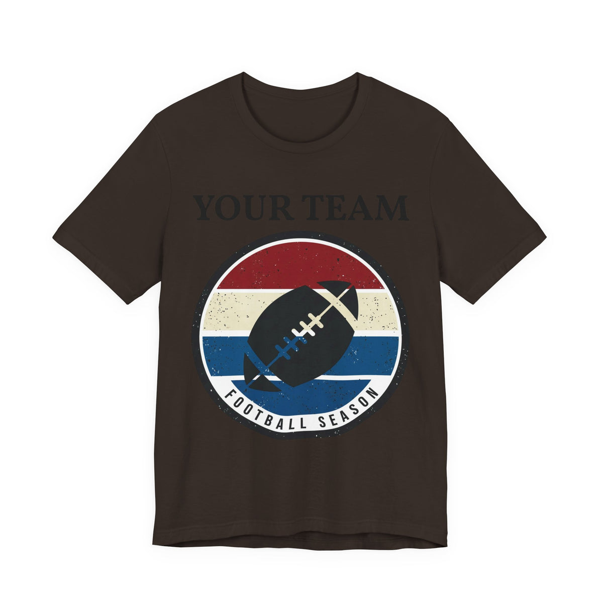 Retro Football Season Tee | Vintage Stripes Grunge Football Shirt