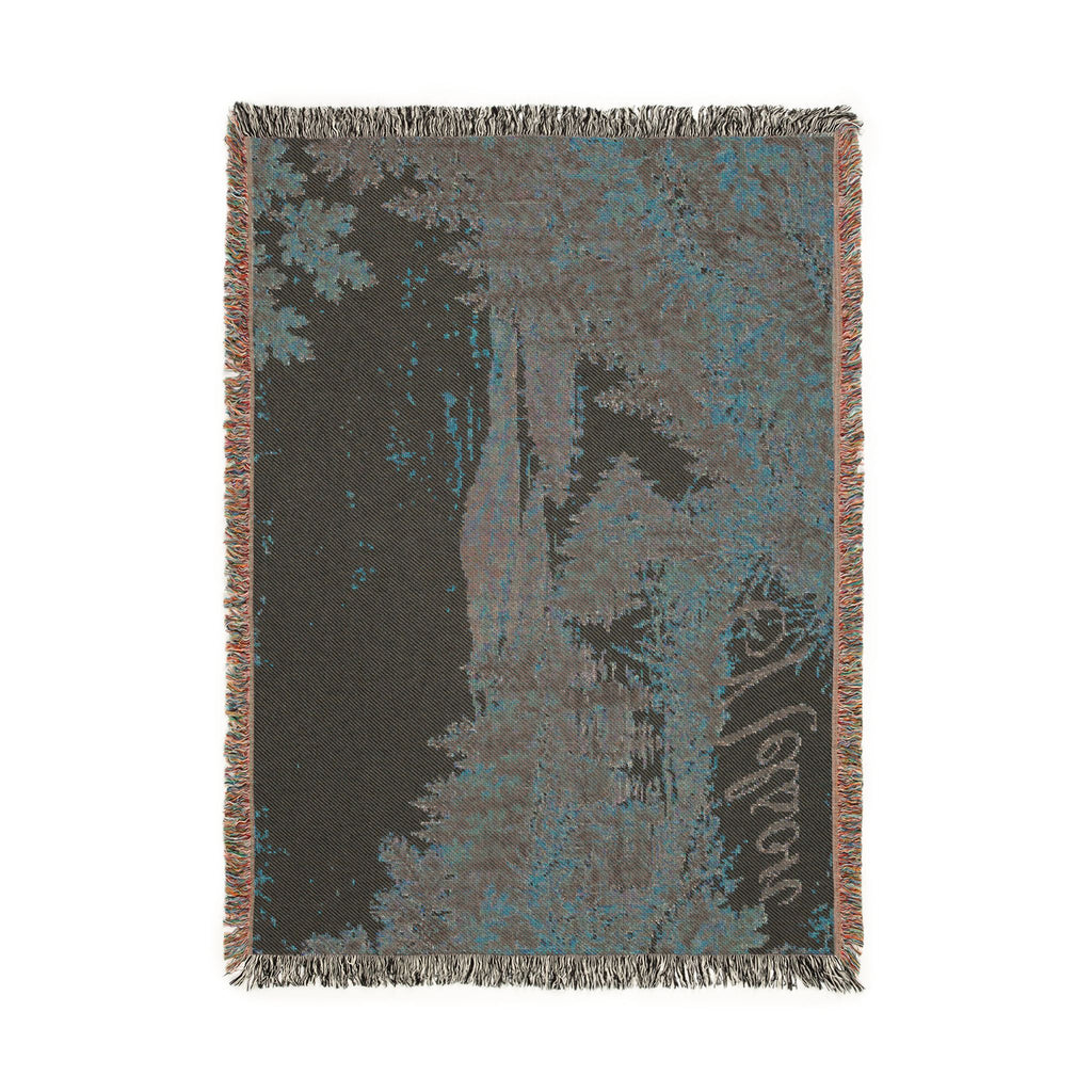 Mohican River Scenic Woven Blanket — Rustic Lake Landscape Throw