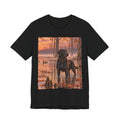 Sunset Bay Labrador Tee — Black Lab Dog Sunset Shirt