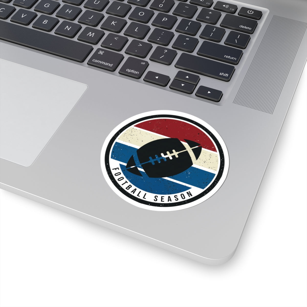 Football Season Retro Stripe Sticker | Kiss-Cut Decal