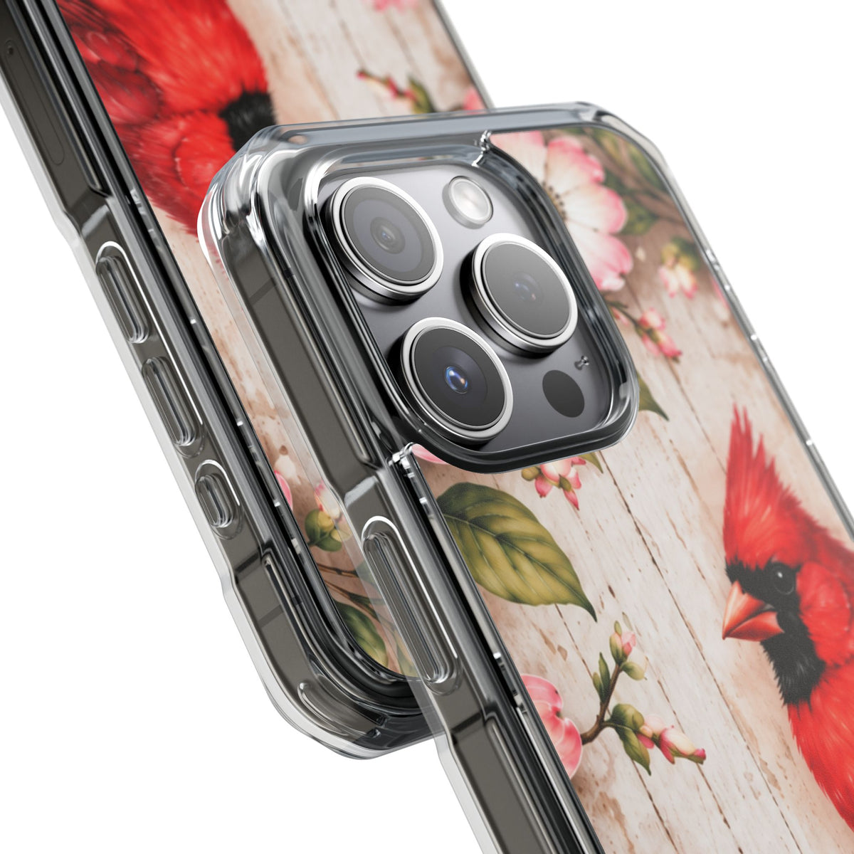 Clear Magnetic Phone Case Cardinal Scene