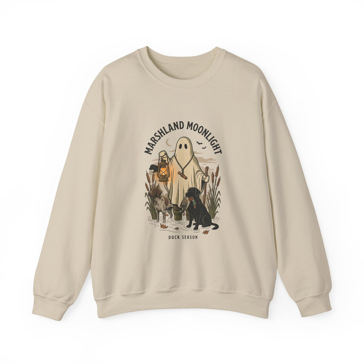 Marshland Moonlight Ghost Hunting Sweatshirt | Spooky Hunting, Night Marsh