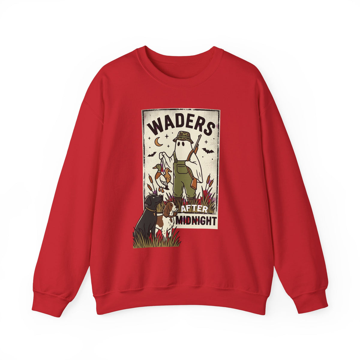 Waders Midnight Duck Hunt Sweatshirt | Spooky Hunting, Retro Outdoors