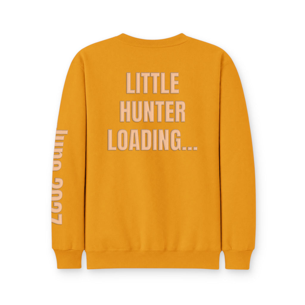 Personalized Mom to Be Sweatshirt, Custom Due Date Pregnancy Announcement, Hunter Sweatshirt, Blue Puff Expecting Mom Gift