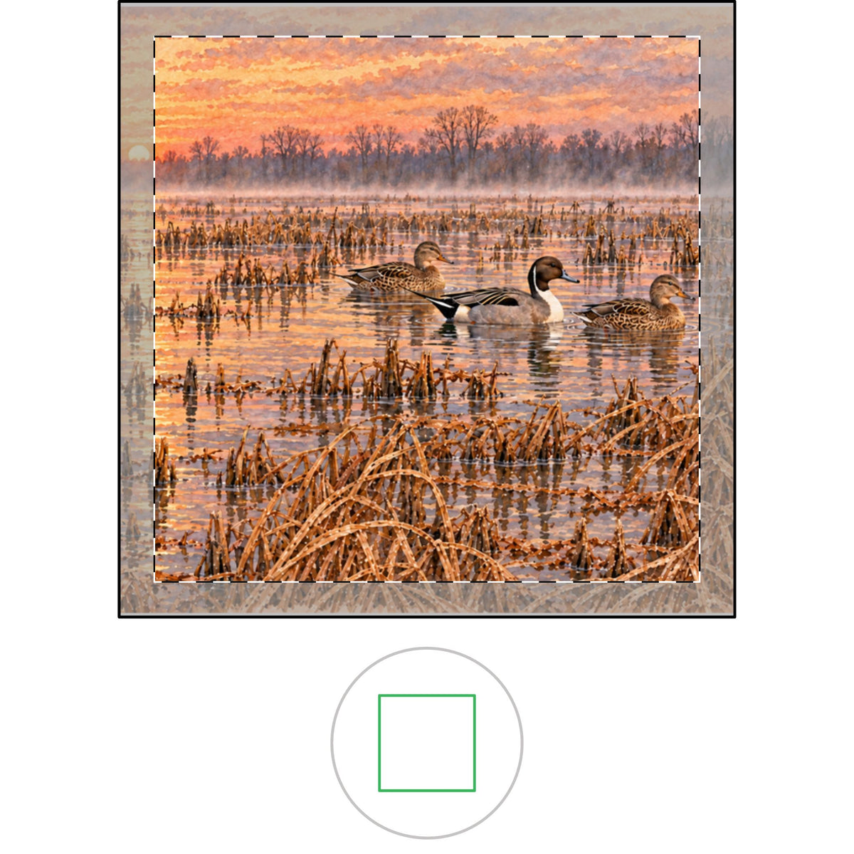 Ceramic Trinket Tray — Sunset Wetlands Ducks Jewelry Dish