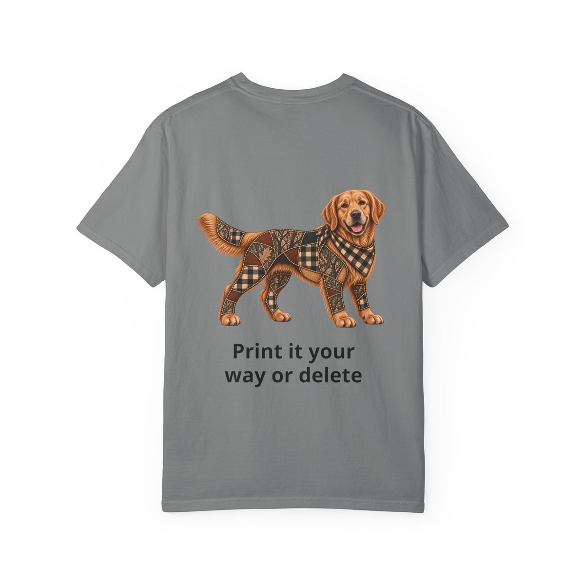 Faux Patchwork Golden Retriever Shirt, Full Body Golden Retriever Hunting Long Sleeve, Arkansas Hunter Gift