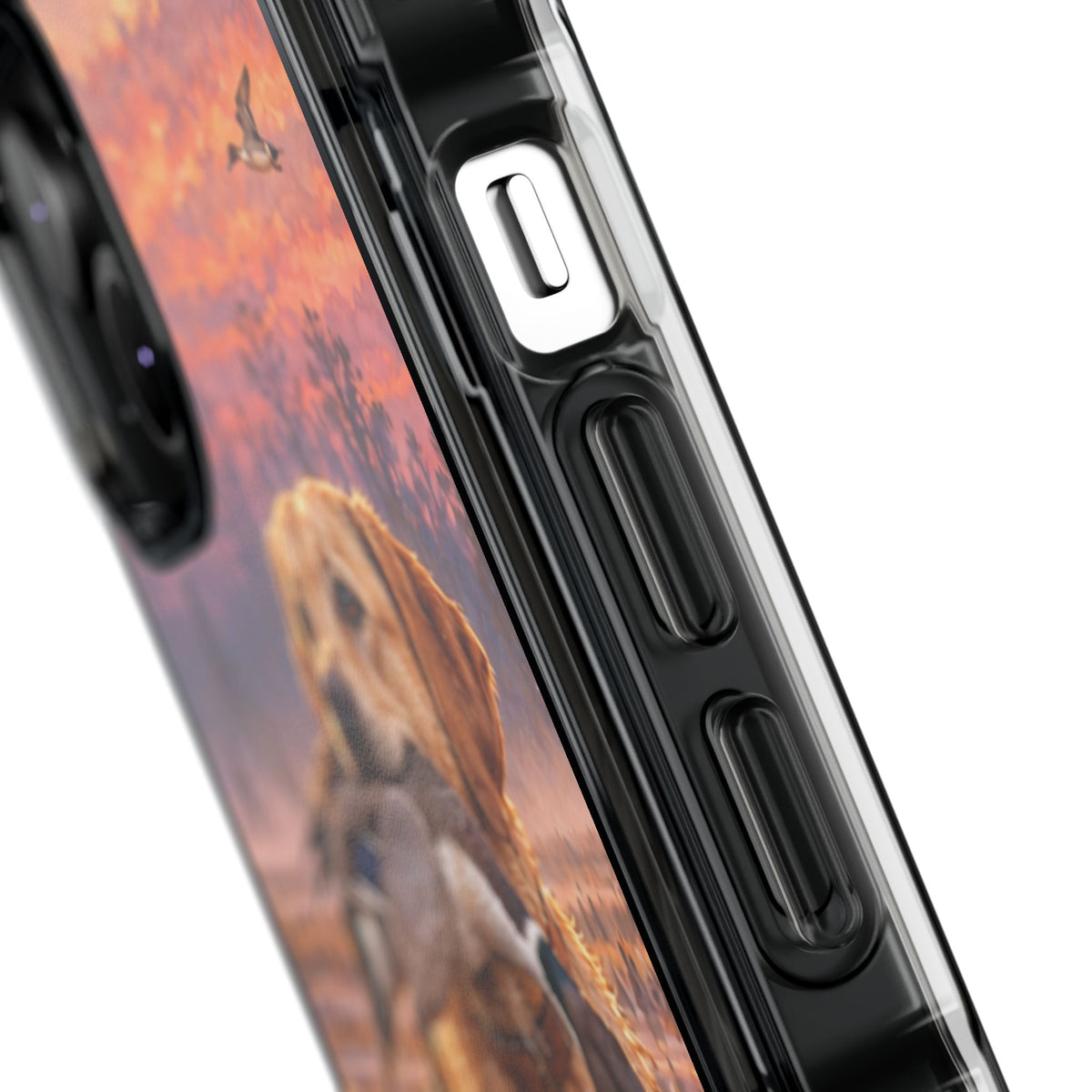 Clear Magnetic Phone Case — Lab with Duck swamp
