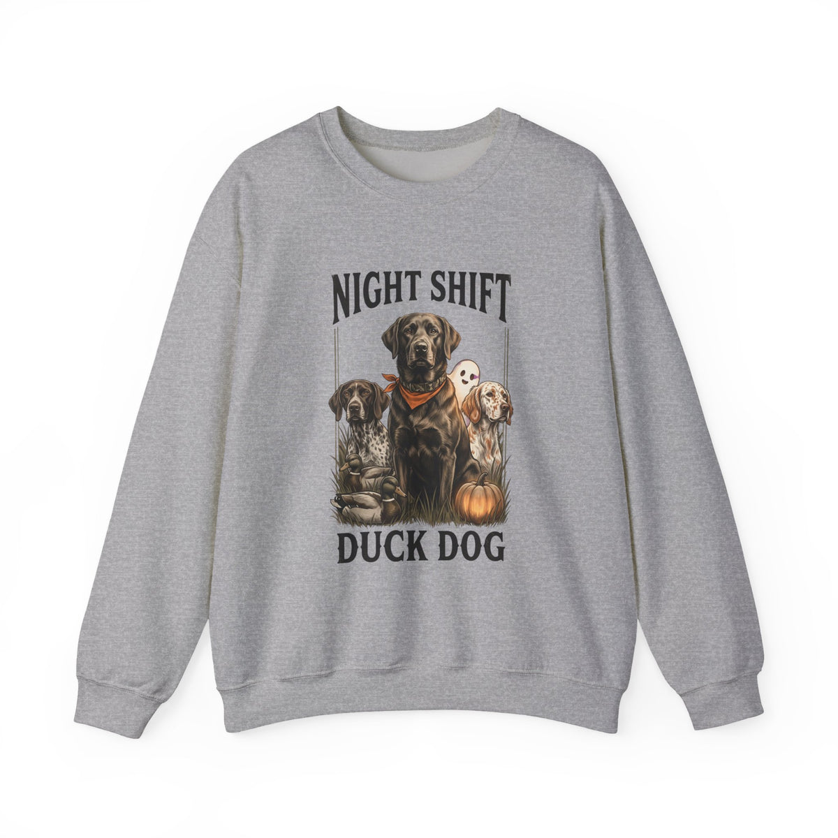 Night Shift Duck Dog Sweatshirt | Spooky Hunting, Halloween Retriever