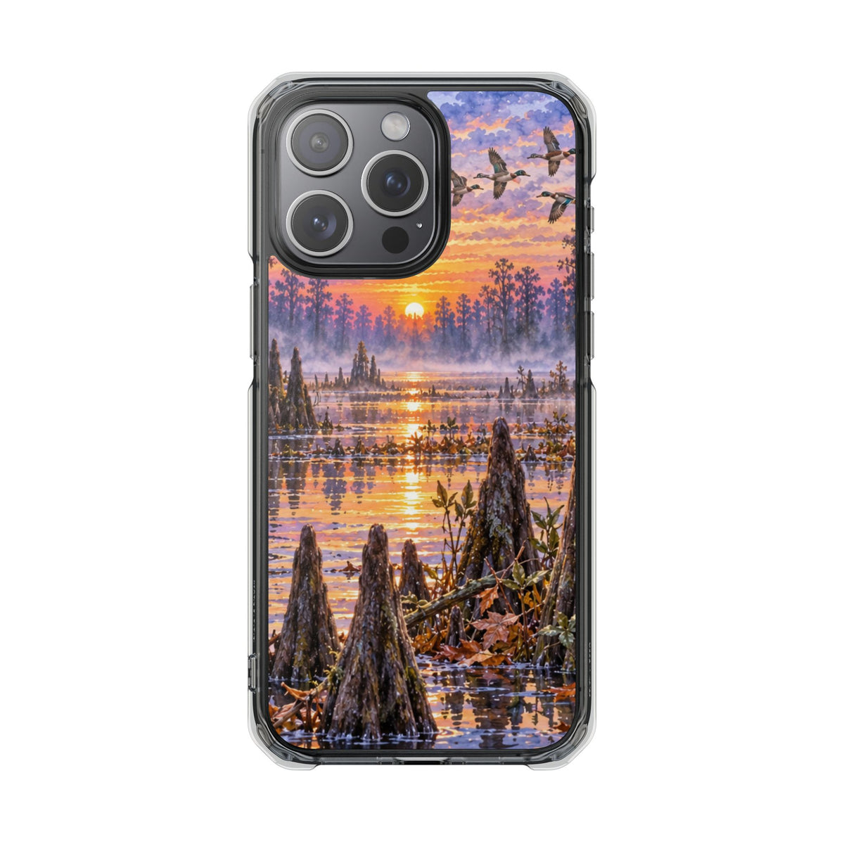 Clear Magnetic Phone Case — Duck swamp