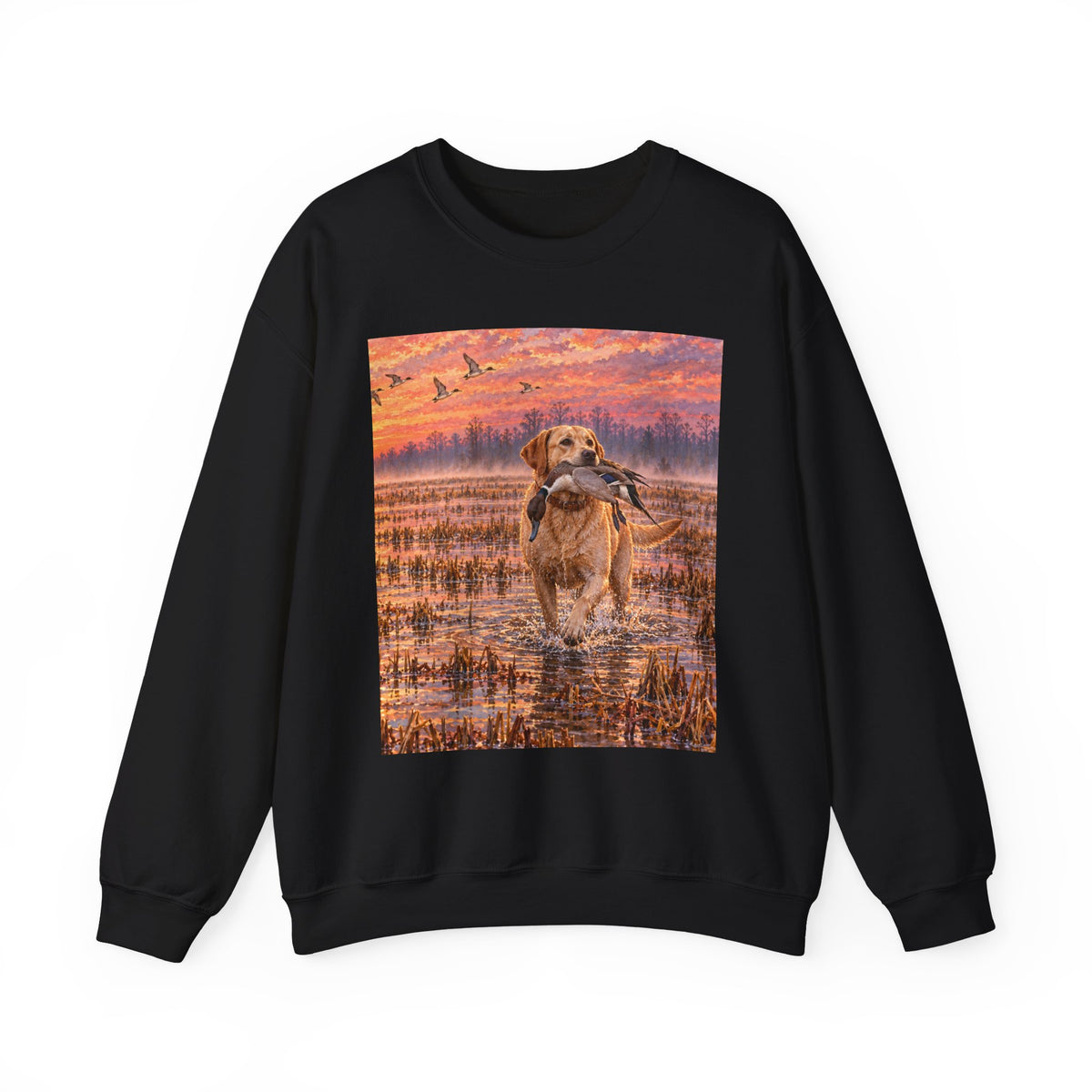 Golden Retriever Sunset Crewneck Sweatshirt