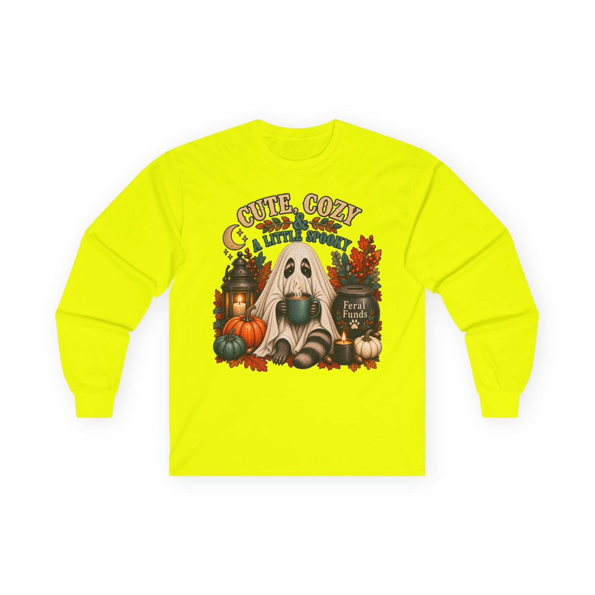 Cozy Ghost Fall Long Sleeve Shirt | Pumpkin Halloween Long Sleeve Tee