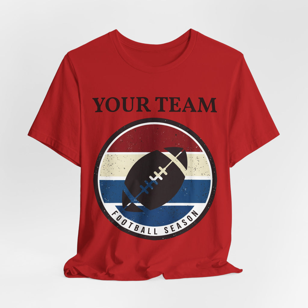 Retro Football Season Tee | Vintage Stripes Grunge Football Shirt