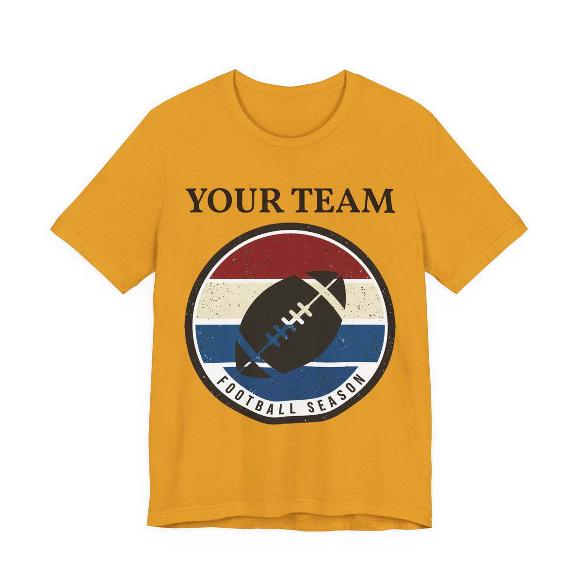 Retro Football Season Tee | Vintage Stripes Grunge Football Shirt