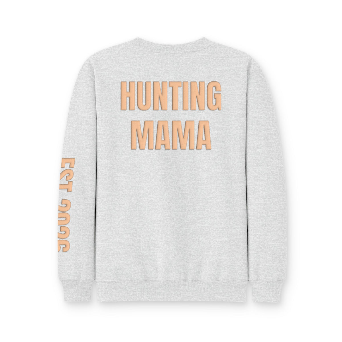 Personalized Hunting Mama Sweatshirt, Raising Them Wild, Hunter Orange Puff Sweatshirt, Custom Hunting Mom Gift