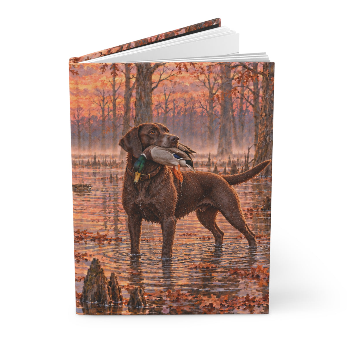 Labrador Journal — Autumn Swamp Sunset Hardcover Notebook