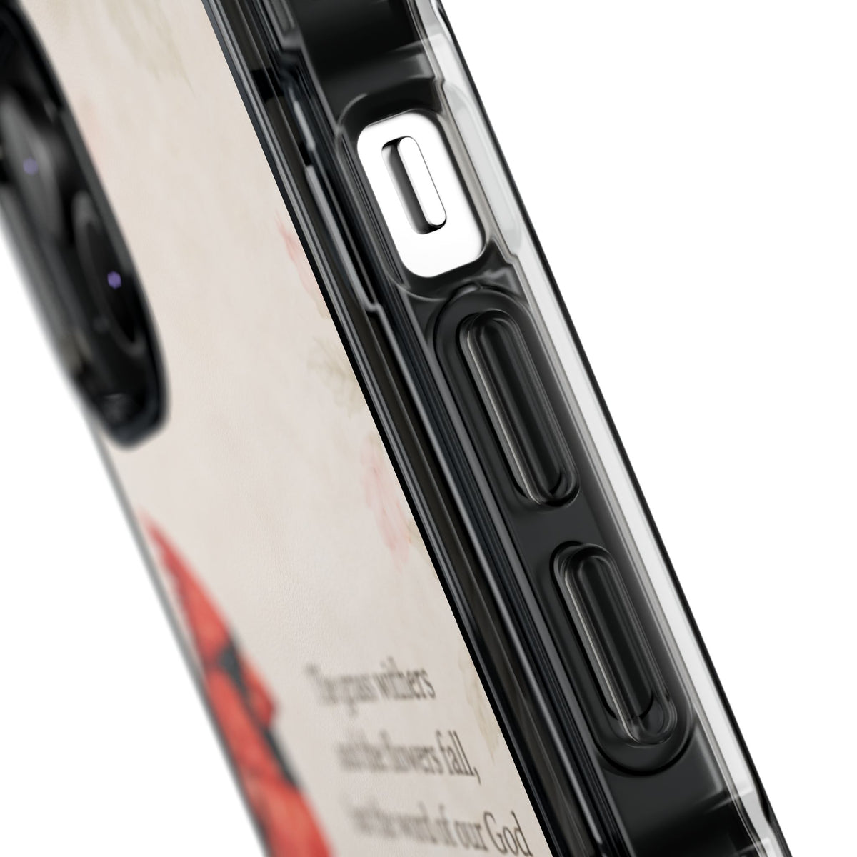 Clear Magnetic Phone Case — Cardinal Scene Isiah 40:8