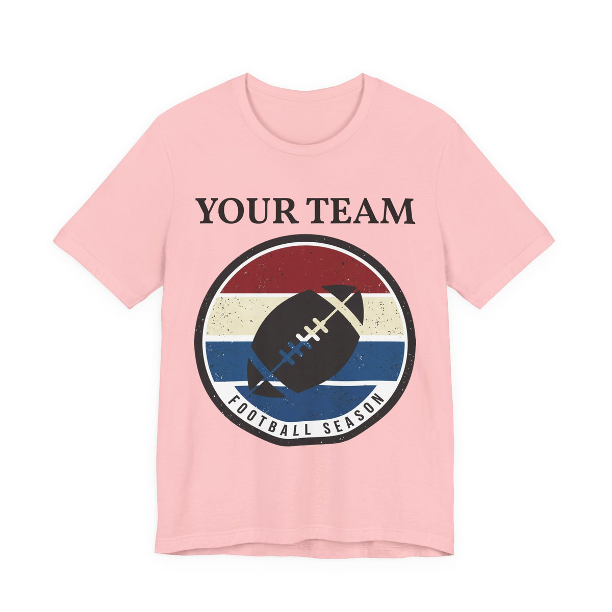 Retro Football Season Tee | Vintage Stripes Grunge Football Shirt