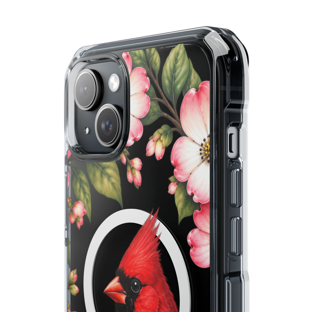 Clear Magnetic Phone Case — Cardinal Scene
