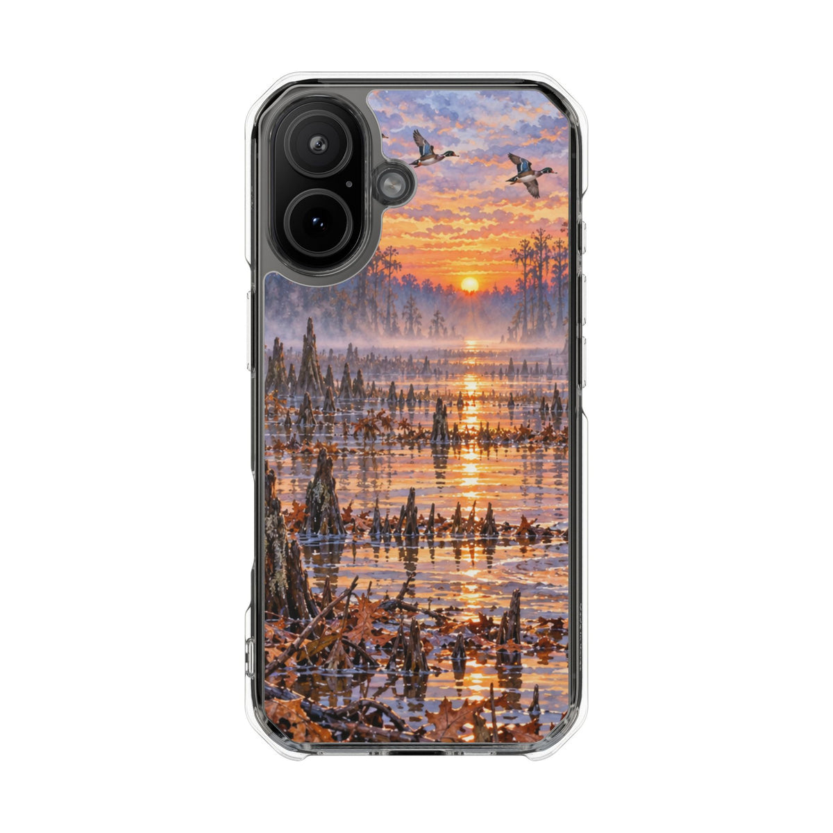 Clear Magnetic Phone Case — Duck swamp