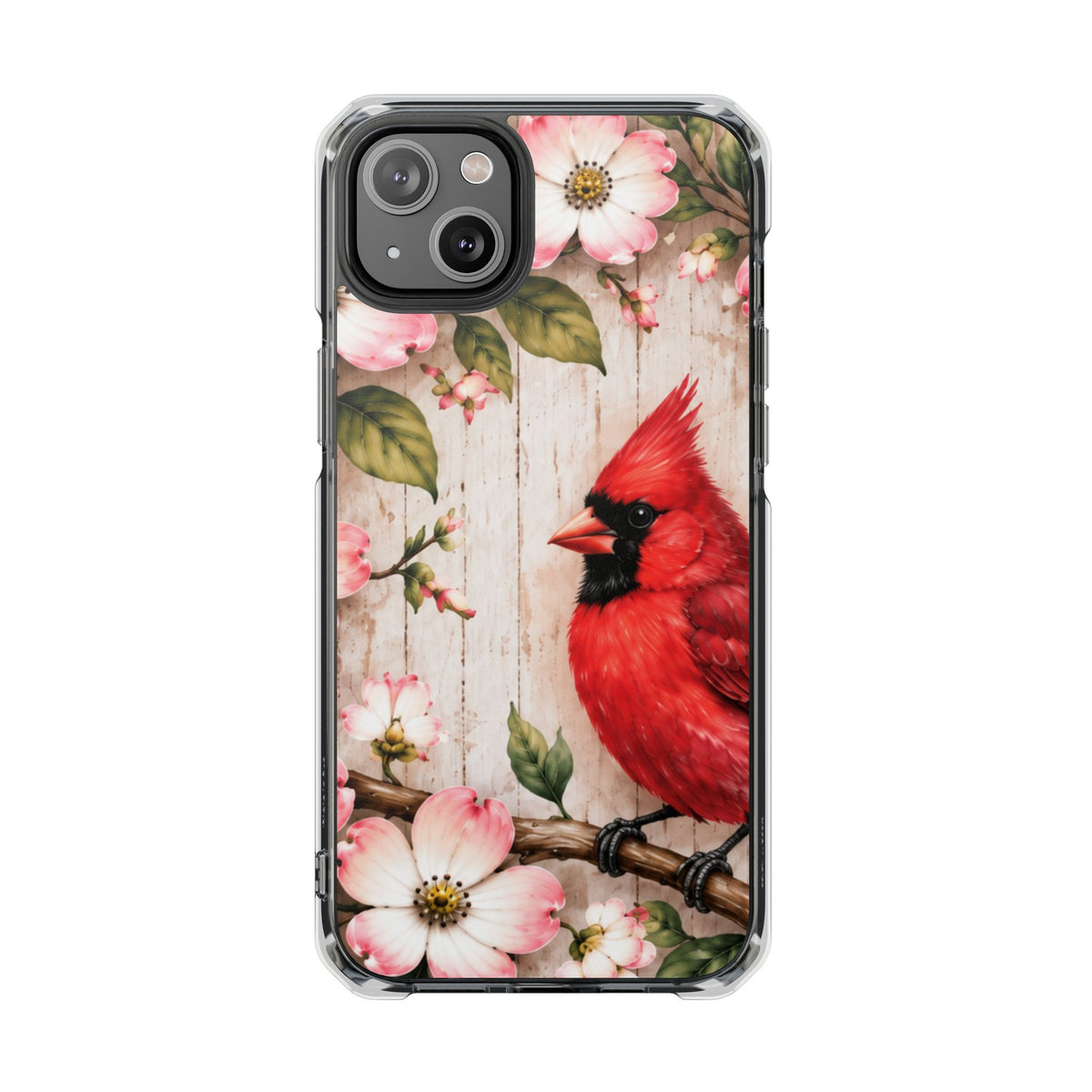Clear Magnetic Phone Case Cardinal Scene
