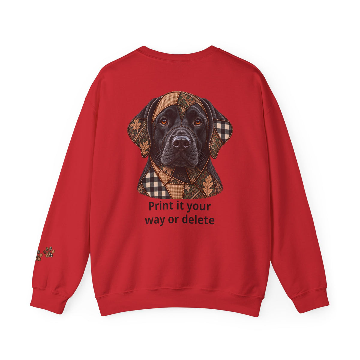 Faux Patchwork Black Lab Shirt, Labrador Hunting Long Sleeve, Arkansas Hunter Gift