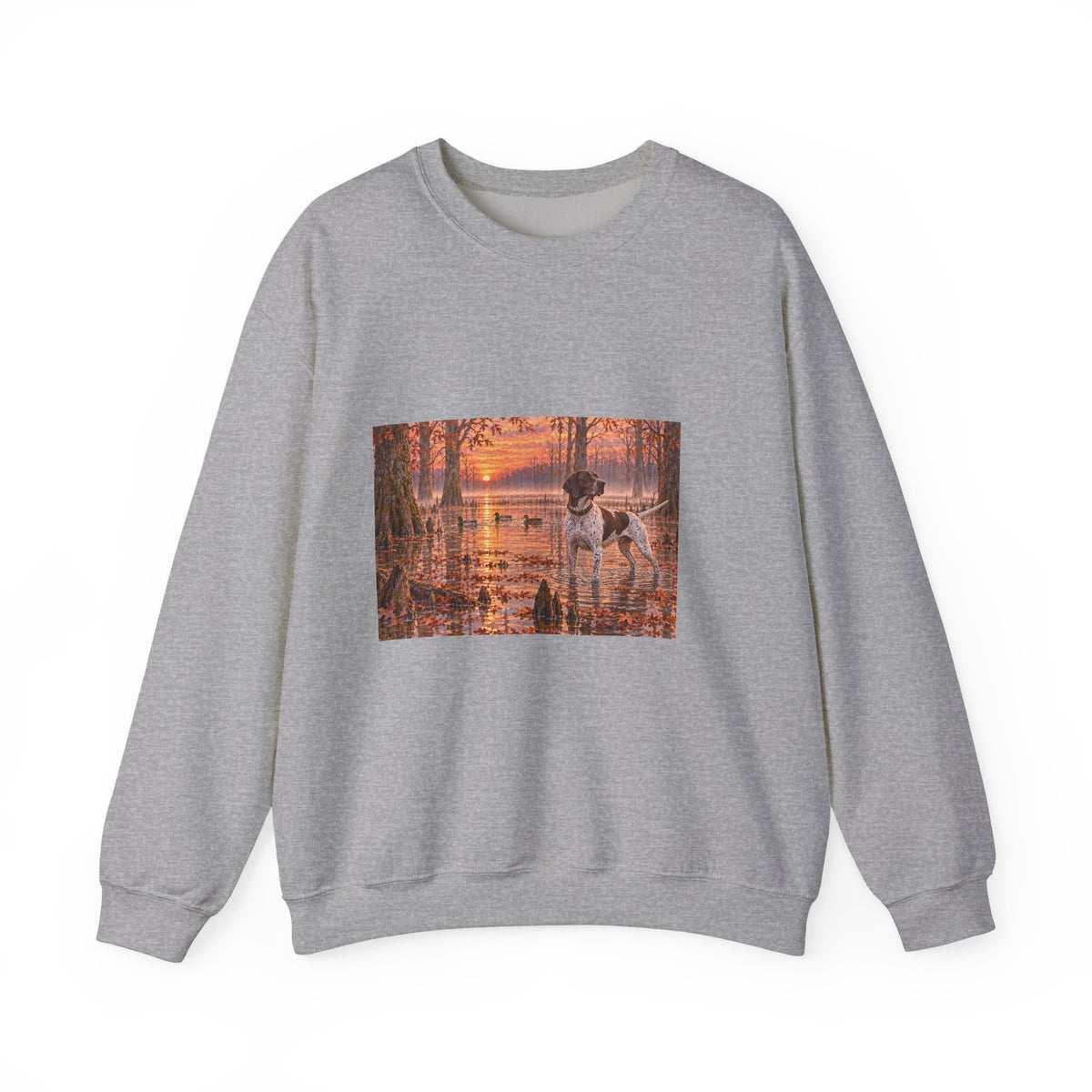 Sweatshirt — English Pointer Sunset Marsh Crewneck