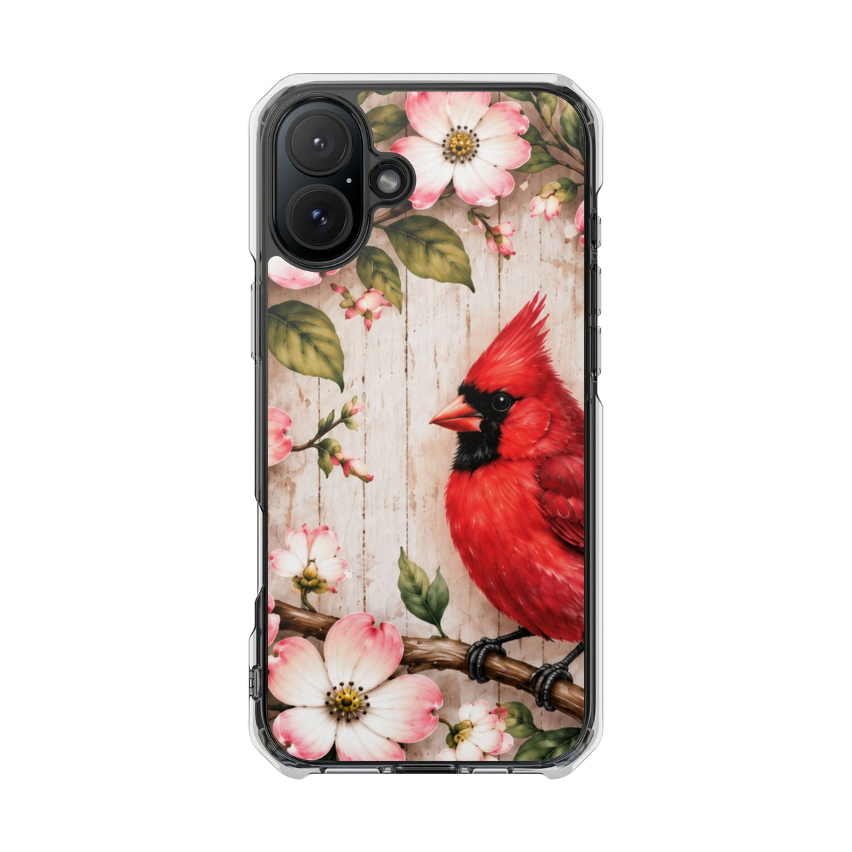 Clear Magnetic Phone Case Cardinal Scene