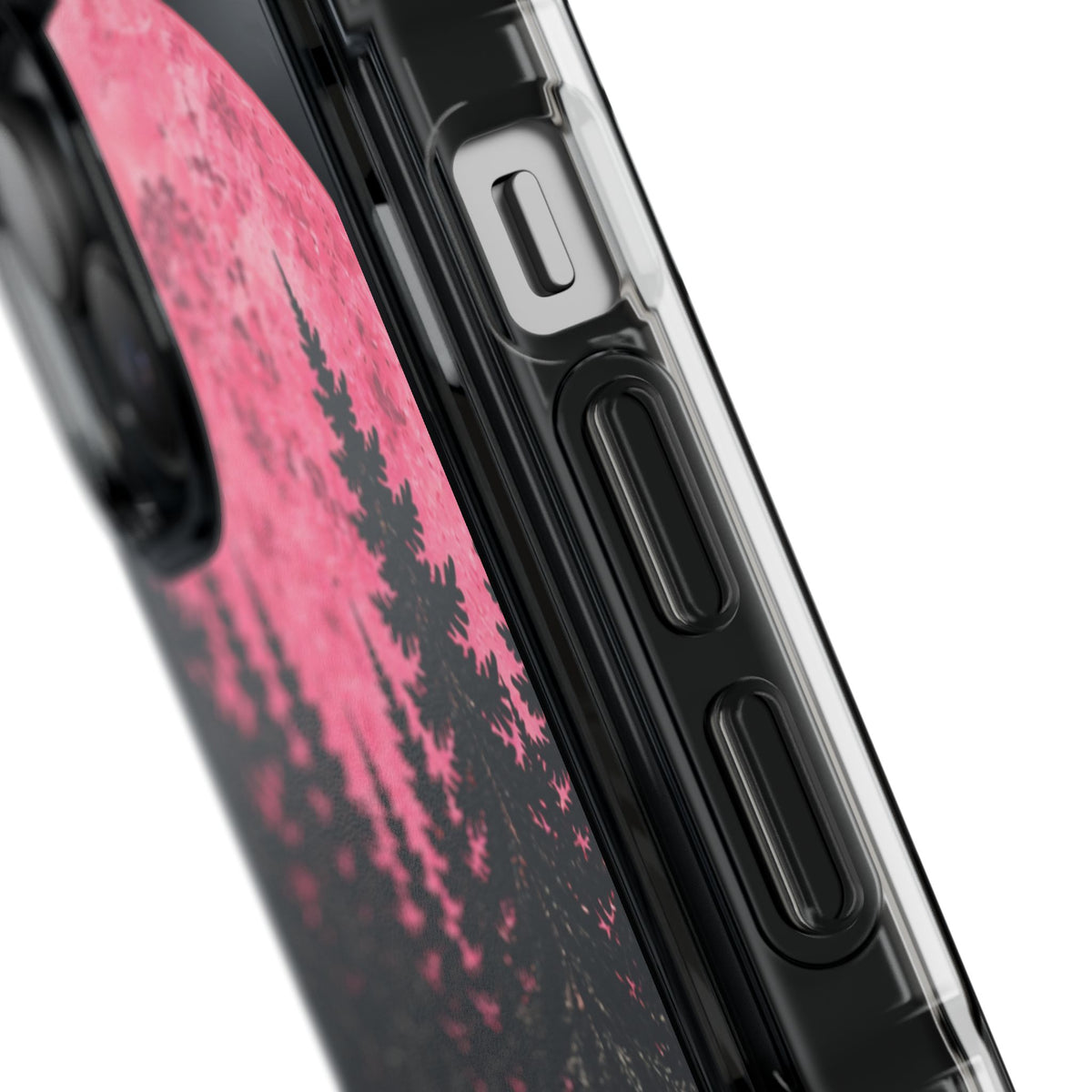 2026 Pink Moon Forest Phone Case — Clear Magnetic Protective Cover