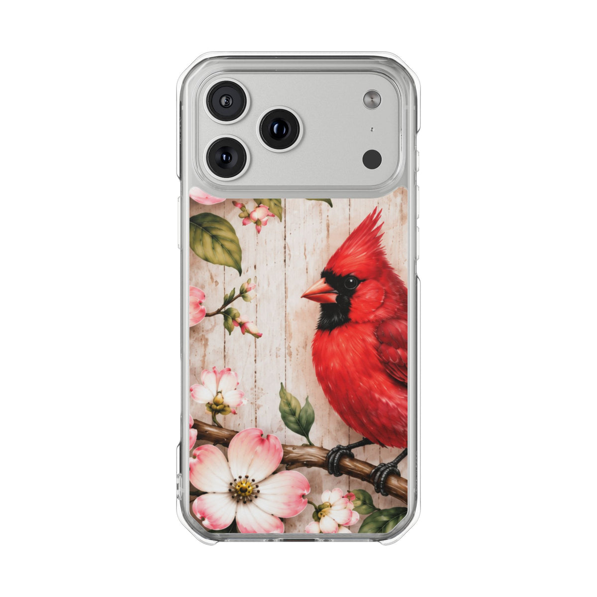 Clear Magnetic Phone Case Cardinal Scene