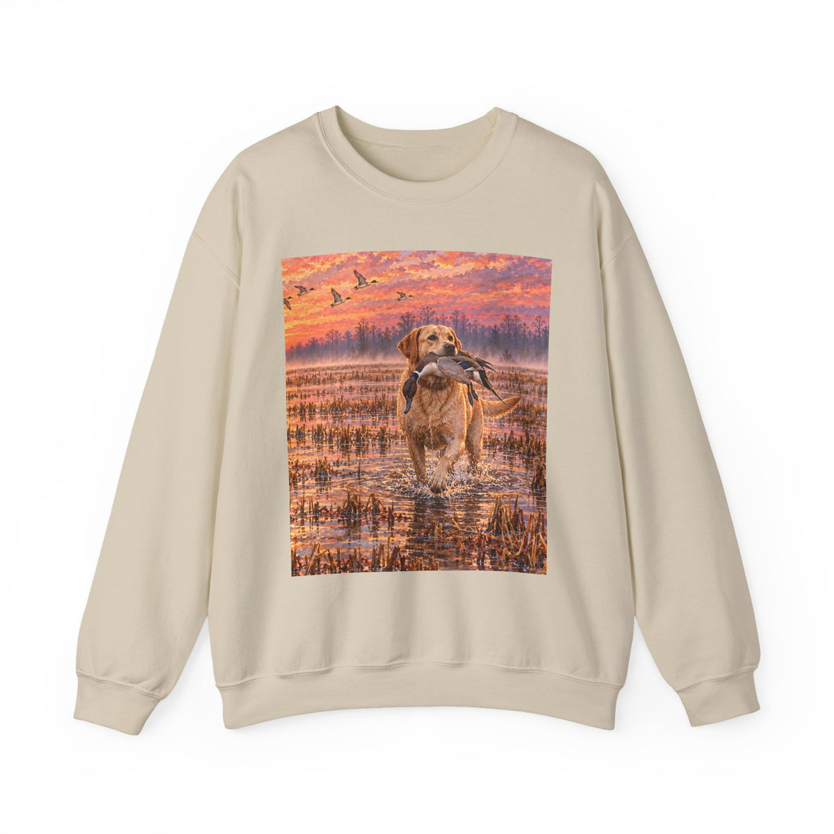 Golden Retriever Sunset Crewneck Sweatshirt