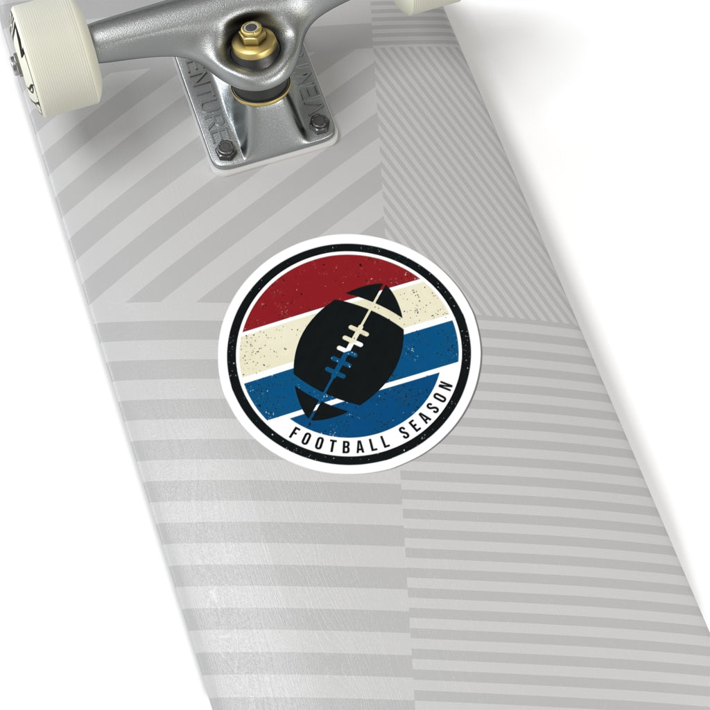 Football Season Retro Stripe Sticker | Kiss-Cut Decal