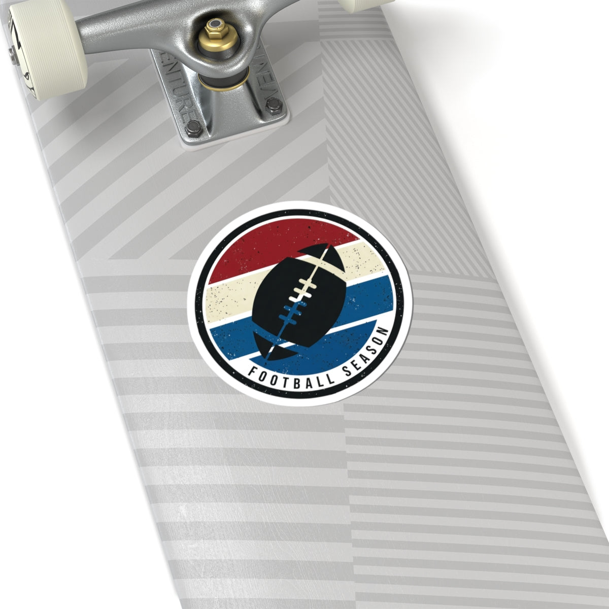 Football Season Retro Stripe Sticker | Kiss-Cut Decal