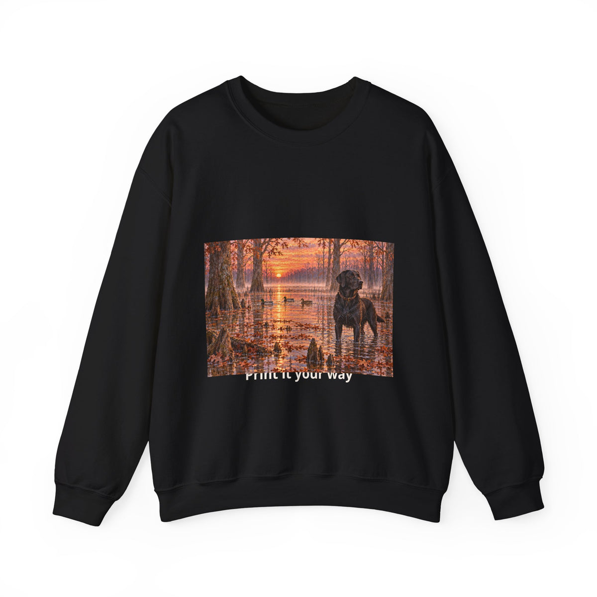 Dog Lake Sunset Crewneck Sweatshirt