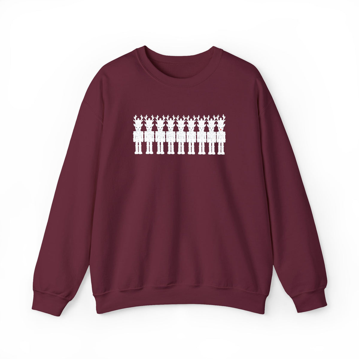 Nutcracker Reindeer Embroidered Sweatshirt | Christmas Crewneck