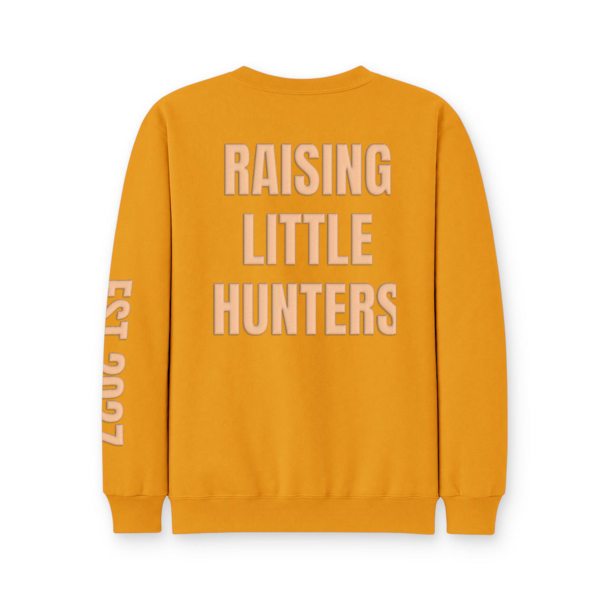 Personalized Hunting Mama Sweatshirt, Raising My Little Hunting Buddy Shirt, Hunter Orange Puff Sweatshirt, Custom Mom Hunting Gift