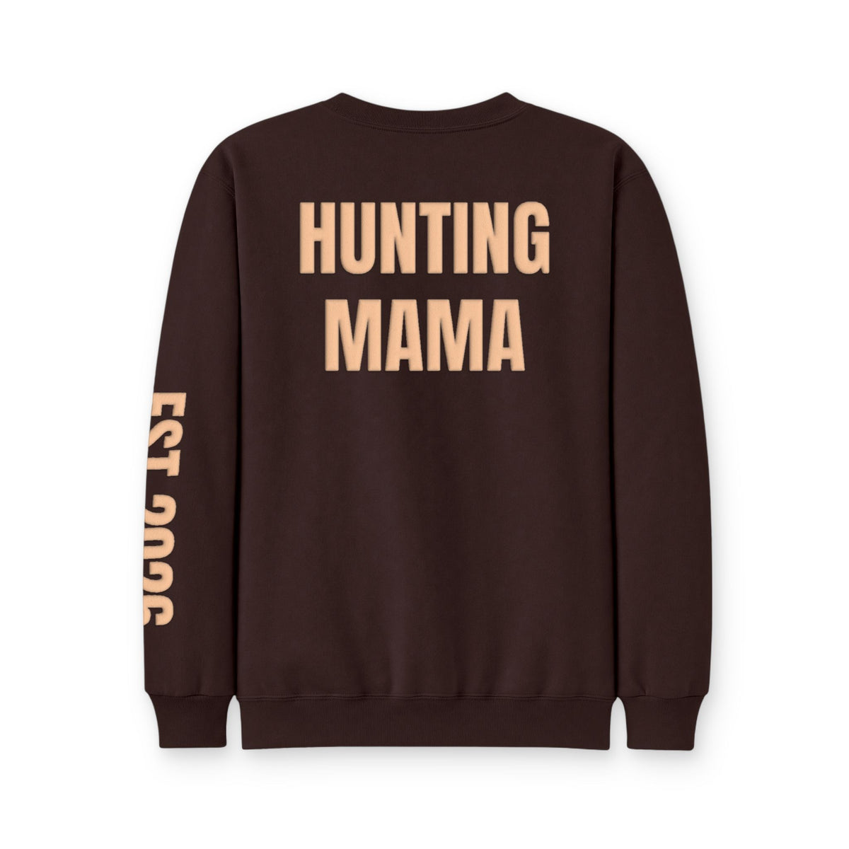 Personalized Hunting Mama Sweatshirt, Raising Them Wild, Hunter Orange Puff Sweatshirt, Custom Hunting Mom Gift