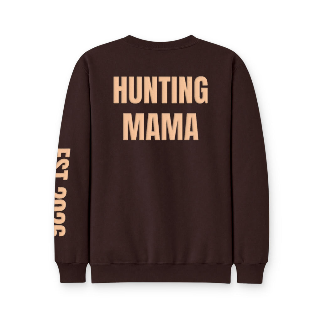 Personalized Hunting Mama Sweatshirt, Raising Them Wild, Hunter Orange Puff Sweatshirt, Custom Hunting Mom Gift