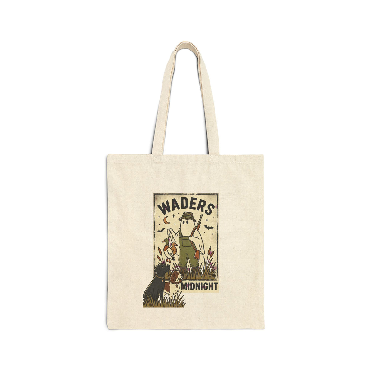 Waders Midnight Tote, Spooky Hunting canvas tote