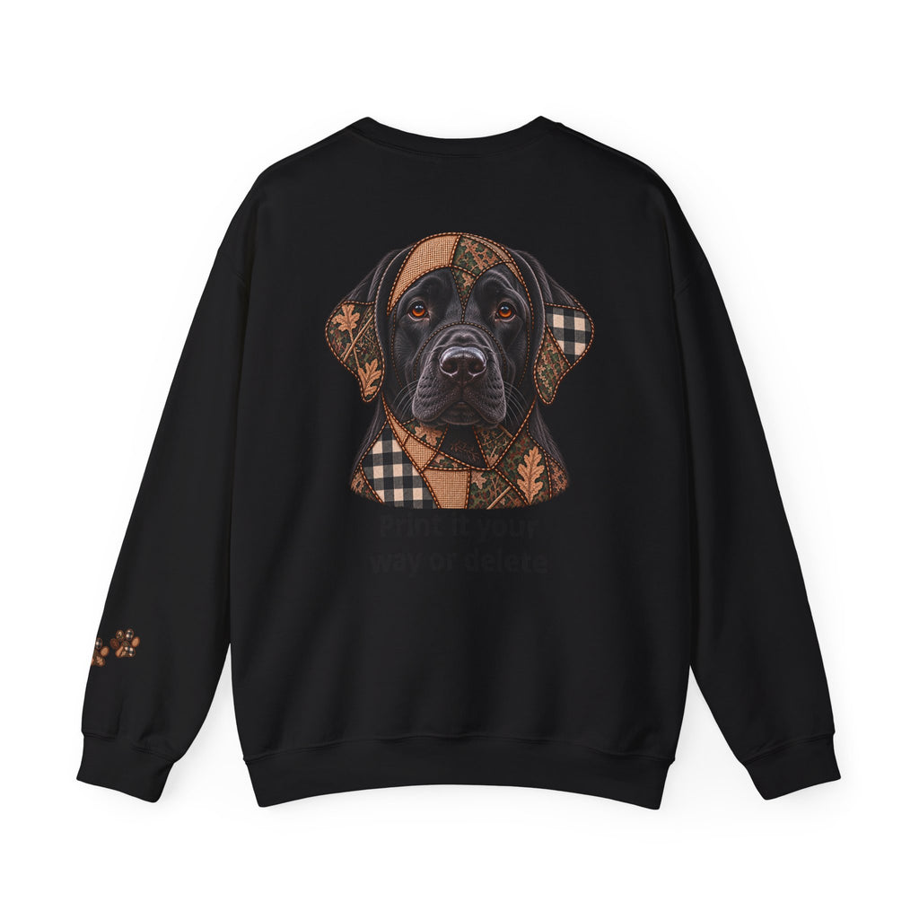 Faux Patchwork Black Lab Shirt, Labrador Hunting Long Sleeve, Arkansas Hunter Gift