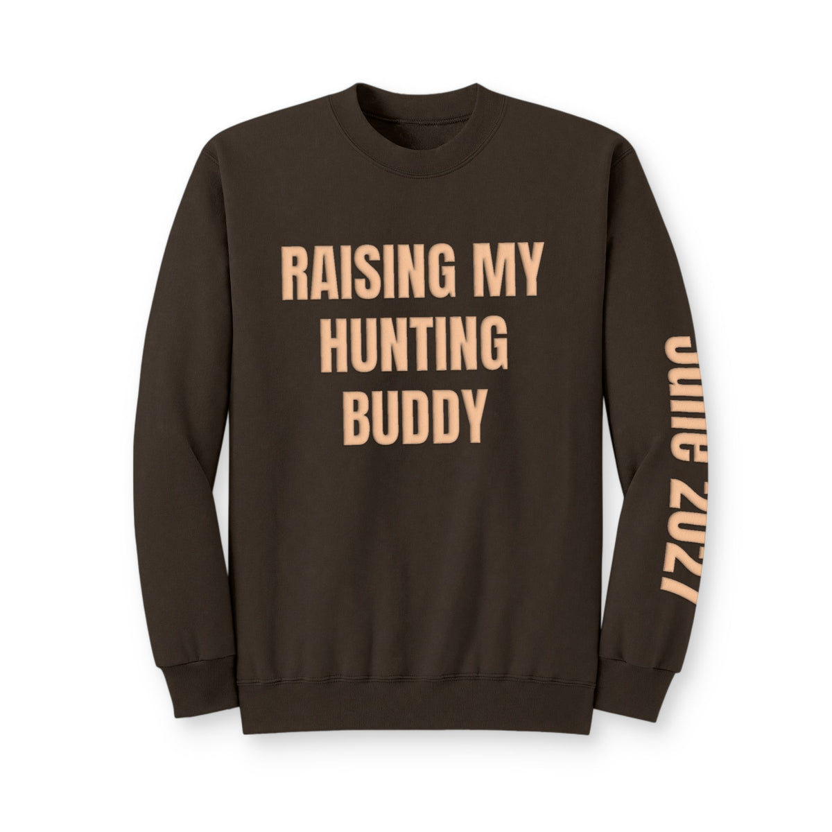 Personalized Hunting Mama Sweatshirt, Raising My Hunting Buddy Shirt, Hunter Orange Puff Sweatshirt, Custom Mom Hunting Gift